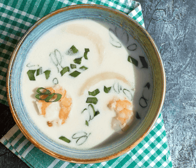 Вершковий суп з морепродуктами